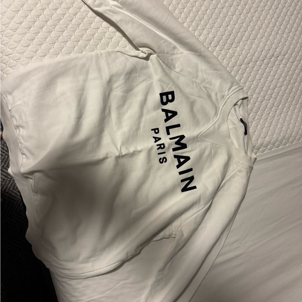 Balmain logo white sweatshirt